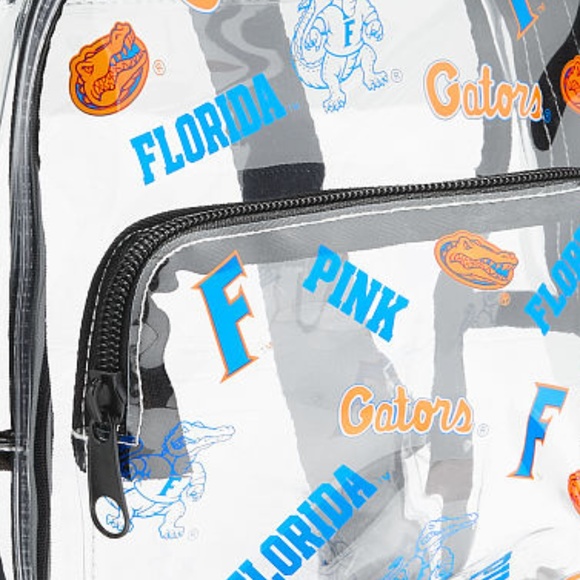 VS PINK UNIVERSITY OF FLORIDA CLEAR MICRO BACKPACK
